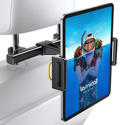 Car Tablet Holder, Headrest Tablet Mount - Lamicall Universal 360 Rotating Car Seat Stand Cradle for All 4.7"-13" Tablet, iPad Pro 10.5, 12.9, iPad Air Mini, Switch, Samsung Tab, Accessories, Mom Gift