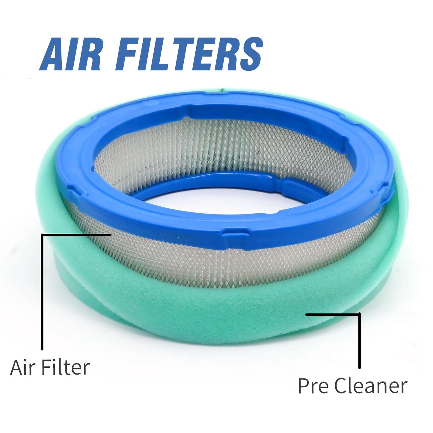 Vkinman 2Pack 394018 272490 Air Filter with Pre Cleaner Replacement for BS 841359 392642 394018S, Replacement for John Deere LG394018JD