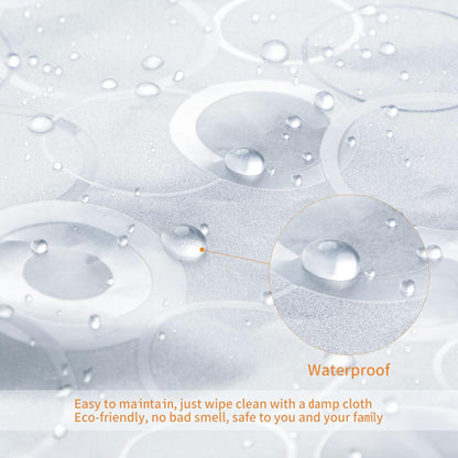 WELTRXE Shower Curtain Liner with Magnets, Shower Curtains Waterproof for Bathroom, Heavy Duty Shower Liner, Bathroom Curtains 72x72 Inch
