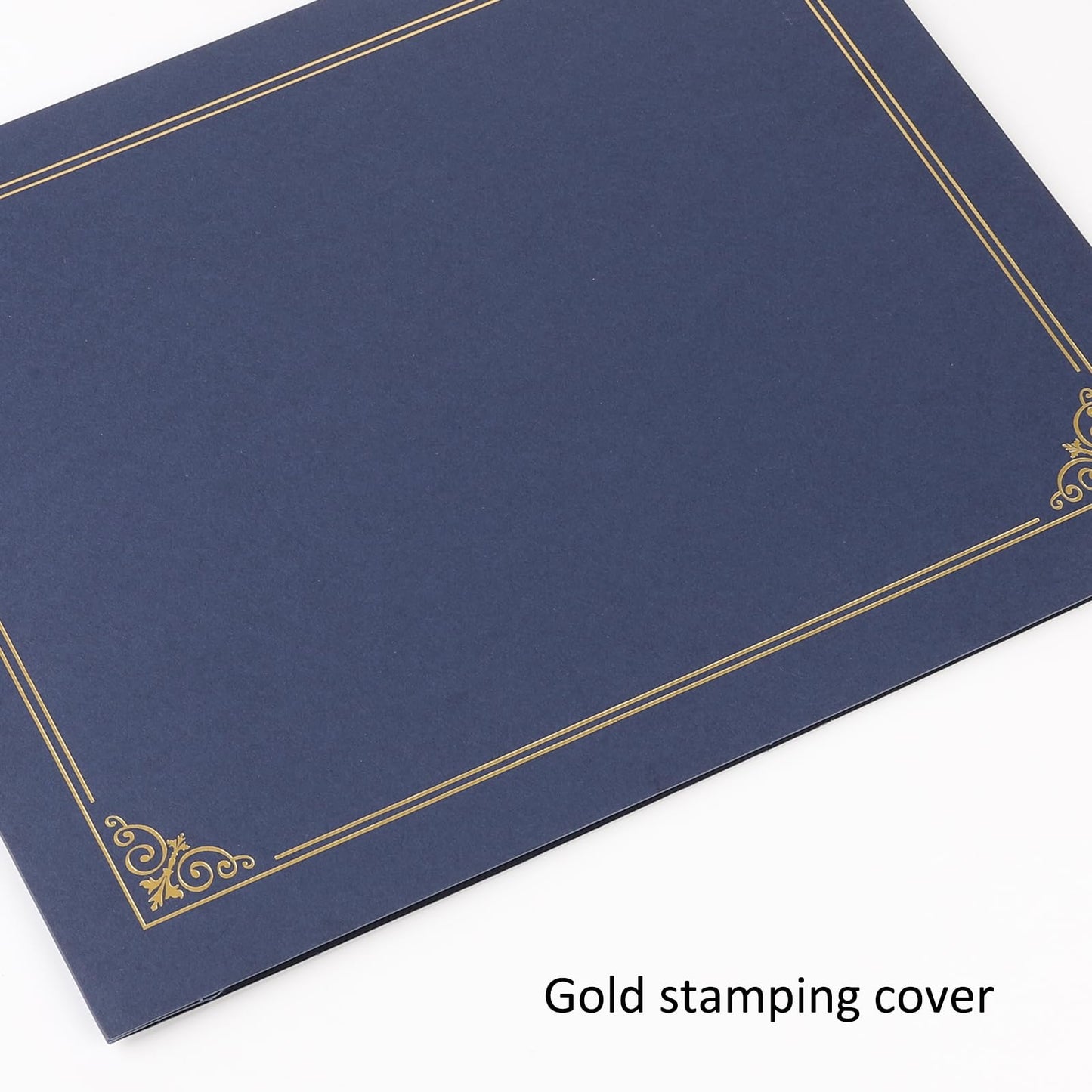 suituts 25 Pack Certificate Holders, Blue Diploma Holders, Documents Cover with Gold Foil Border, for 8.5 x 11 Award Certificate Paper Letter Size