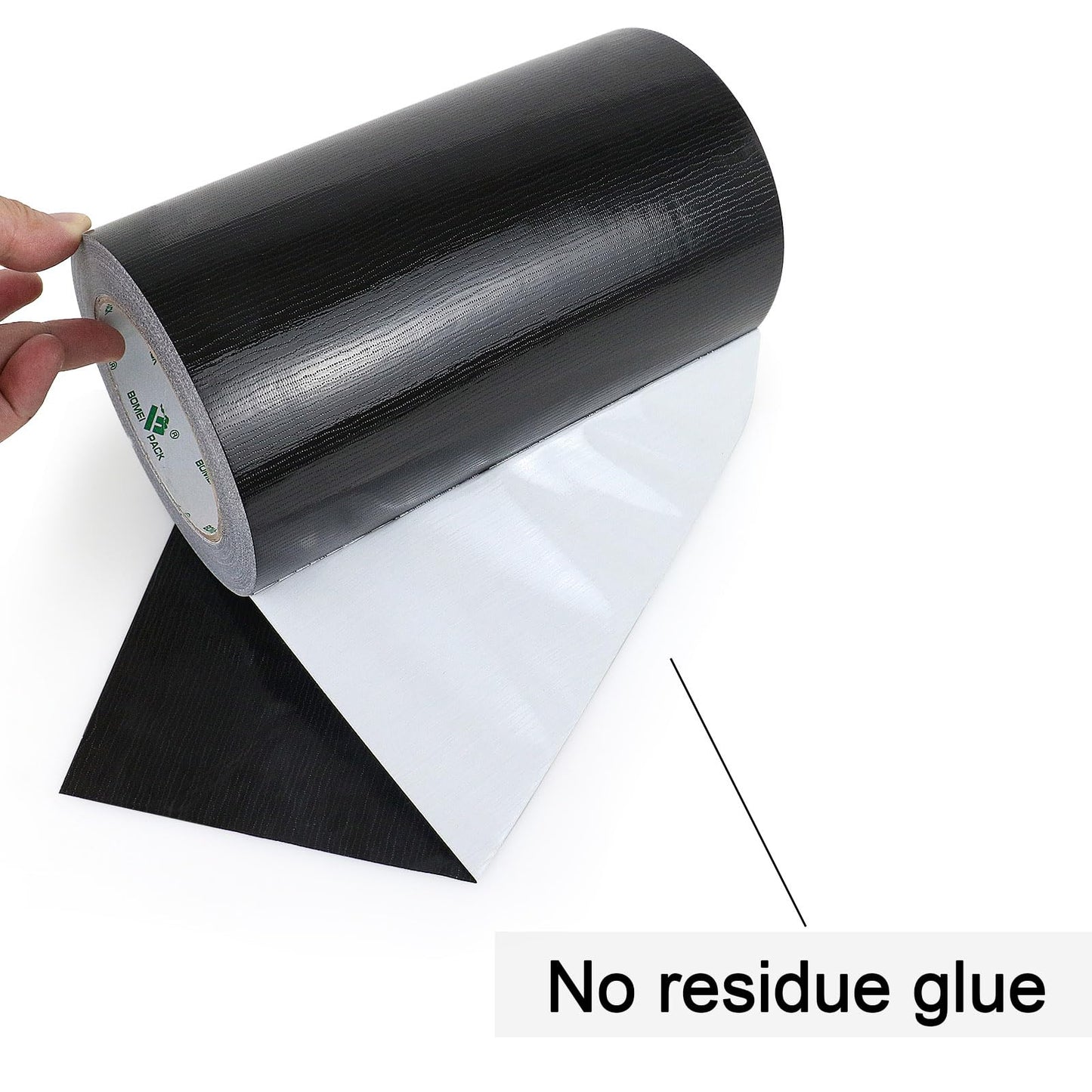 BOMEI PACK Wide Duct Tape 8Inch, Waterproof Strong Black Tape Gris Residue Free for Crafts and Repair, 1Roll 8.3Mil x 30yds