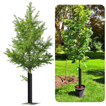 Tree Trunk Protector 6 Pcs Plastic Spiral Guard Tree Bark Protector,Granmagazz Spiral Plastic Tree Guards Durable Tree Wrap to Protect Saplings Plants from Deer Rabbit Cats Rodents, 2 Size Black