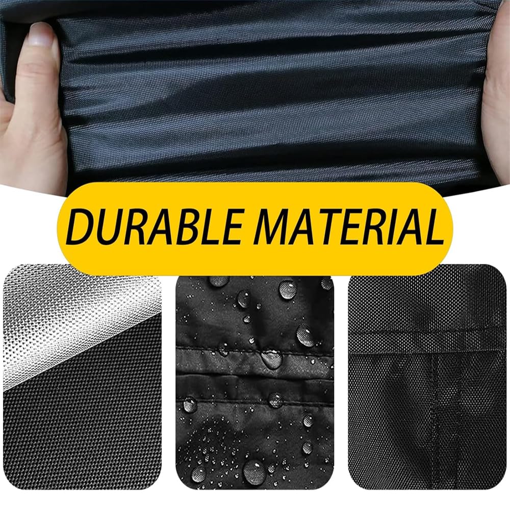 13x7 Ft Rectangular Above Ground Pool Cover with 2 Drawstring and 14 Velcro Strap Set Solar Heavy Duty for Metal Frame Outdoor Swimming Winter Safety (157 * 83inch)