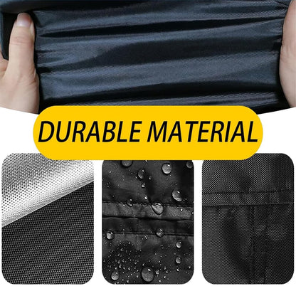 13x7 Ft Rectangular Above Ground Pool Cover with 2 Drawstring and 14 Velcro Strap Set Solar Heavy Duty for Metal Frame Outdoor Swimming Winter Safety (157 * 83inch)
