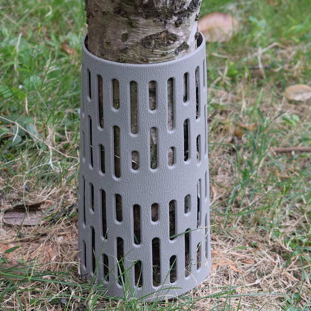 Tree Trunk Protector - 10 PCS Expandable Plastic Plants Stump Protection Guards, Tree Bark Wrap Plant Cages, Garden Nursery Flower Seedlings, Sapling Supports from Weed Trimmer, Small Animals Rabbit