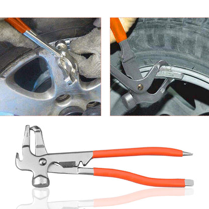Vkinman Wheel Weight Hammer Pliers, Balancing Weights, Tire Weight Removal Tool for Auto Car SUV Off-Road Pickup Truck(Orange)