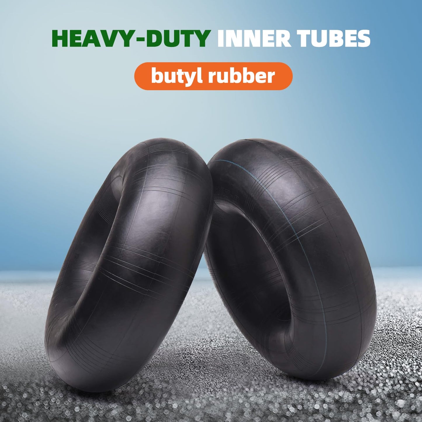 18x8.50/9.50-8 Replacement Inner Tube with TR-13 Valve Stem (2-Pack) - for Golf Cart/Tractor/Lawn Mower and More