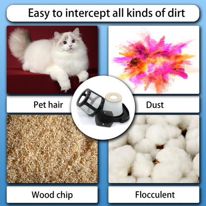 Aolleteau Filter Compatible with Bissell Pet Hair Eraser Vacuum Models 2284W, 2389, 2389D, 2390, 23903, 2390A, Compare to Part#1614203, Part#1614204 & Part#1614212 (3 Vacuum Filter & 6 Foam Filter)