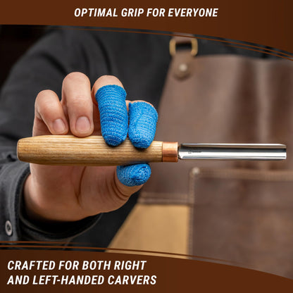 BeaverCraft Wood Carving Gouge K9/10 Woodworking Hand Chisel Compact Wood Carving Knife for Beginners and Profi