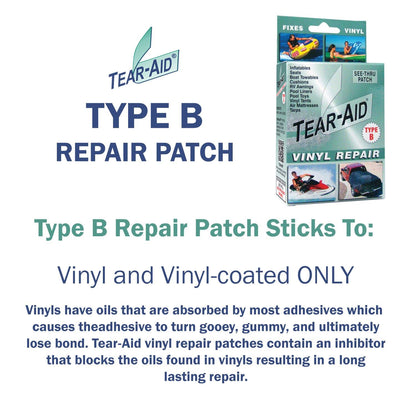 Tear-Aid Repair Airhead Tear-Aid Vinyl Repair Kit, Packaging May Vary,multicolor,1 Pack,D-KIT-B01-100