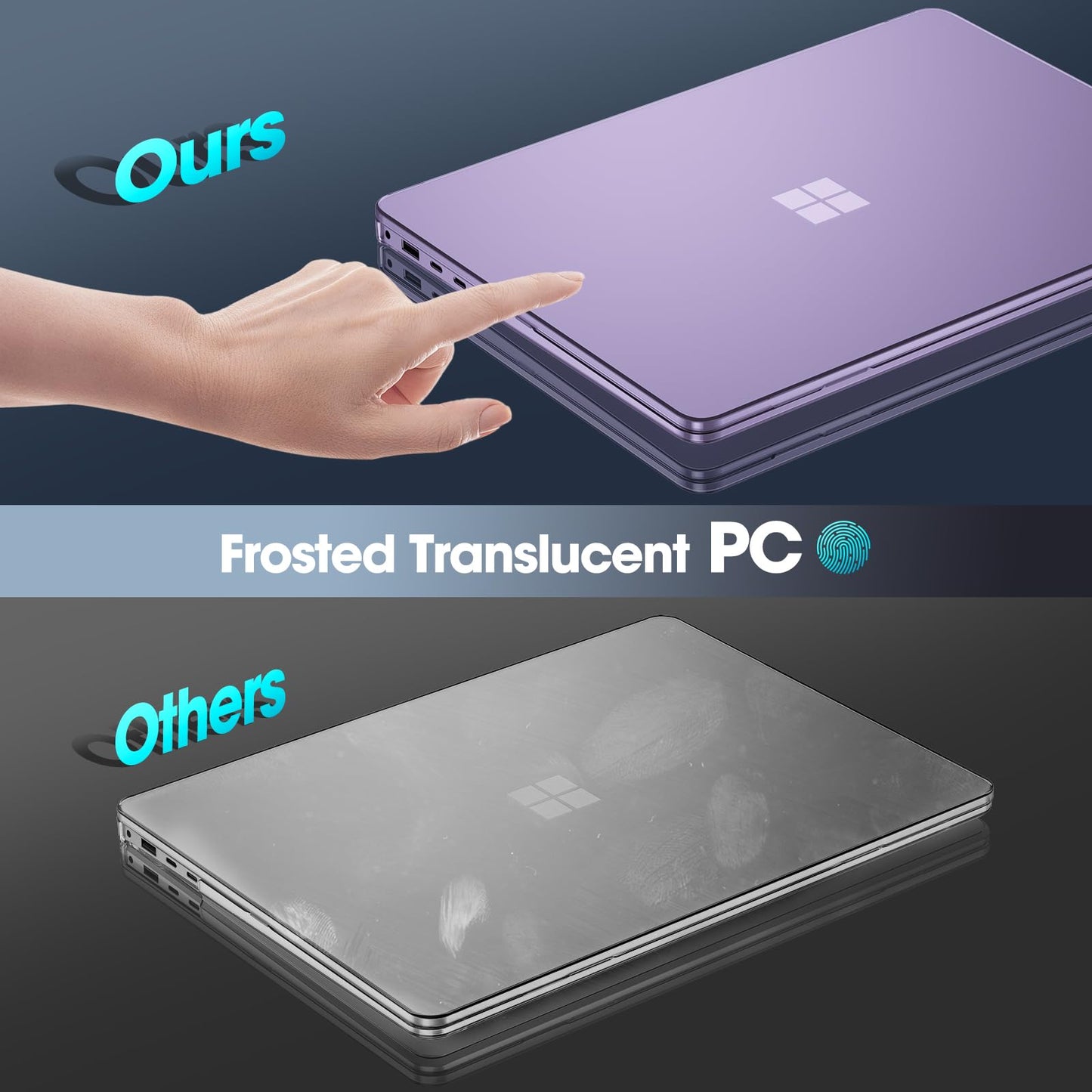 ProCase Protective Case for Latest 2025 Microsoft Surface Laptop 13 Inch, Hard Shell Transparent Cover with Durable and Lightweight Design -Crystal