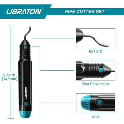 Libraton Pipe Cutter, Tubing Cutter, Copper Pipe Cutter, 5/32” to 1-1/4” Outer Diameter, Tube Cutter with Deburring Tool, Copper Cutter, Pipe Cutter Tool for Copper, and Thin Stainless Steel Tube