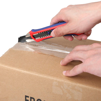 WORKPRO 5-Pack Snap-Off Utility Knife with 20-Pack 18 mm Razor Sharp Blades, Retractable Box Cutter for Cutting Cardboard, Boxes,Carpet, Rope