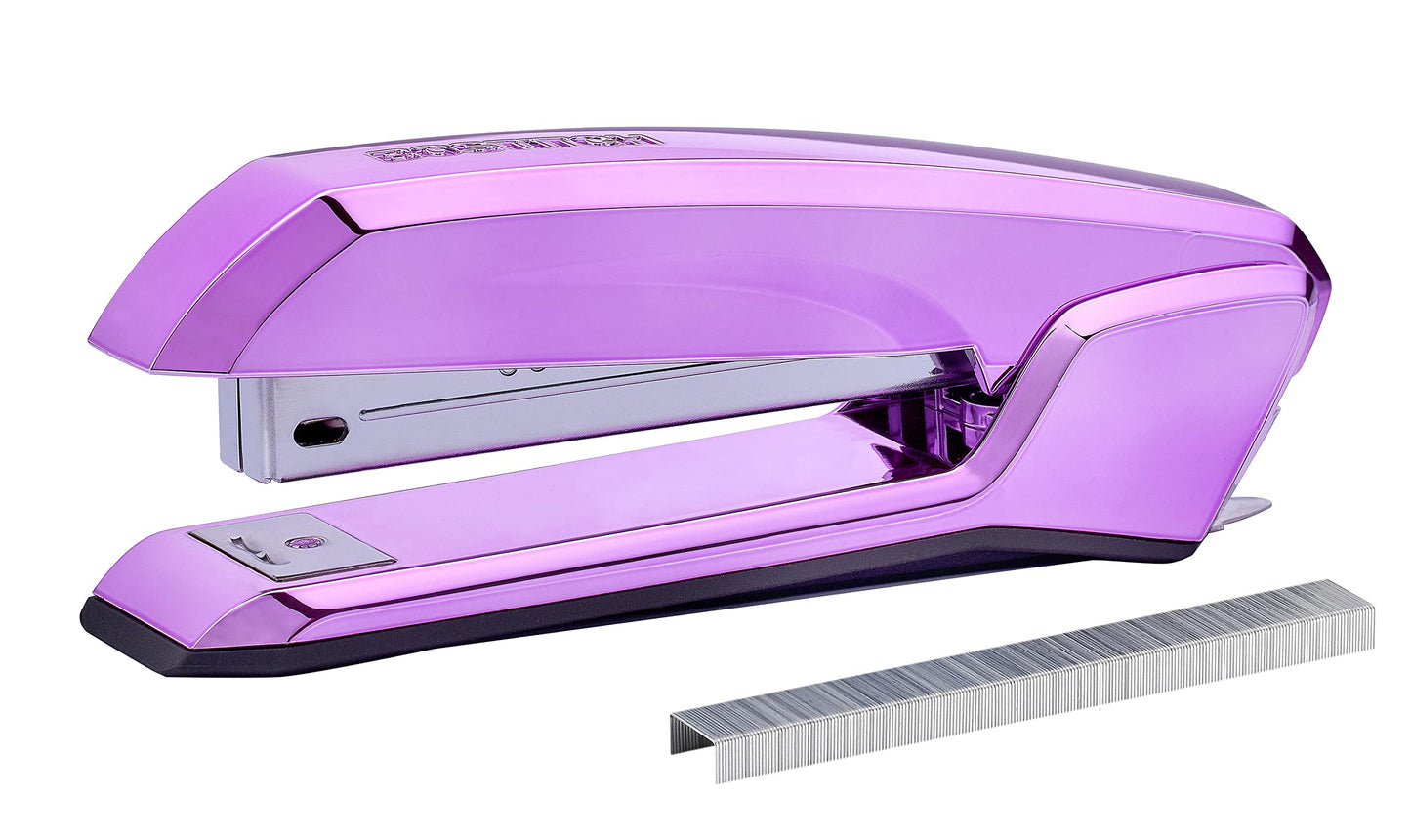 Bostitch Office Ascend 3 in 1 Stapler with Integrated Remover & Staple Storage, 20 Sheet Capacity, Metallic Purple