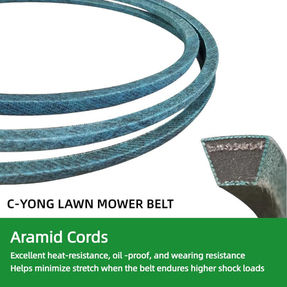 1/2" X141 1/8" Deck Belt Made with Kevlar for John Deere GX21833 GX20571 145 155C D140 D150 D160 E140 E150 E160 LA130 LA140 LA145 X140 X165 X166