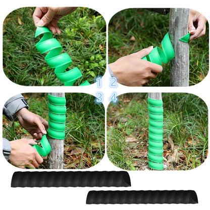 Tree Trunk Protector 6 Pcs Plastic Spiral Guard Tree Bark Protector,Granmagazz Spiral Plastic Tree Guards Durable Tree Wrap to Protect Saplings Plants from Deer Rabbit Cats Rodents, 2 Size Black
