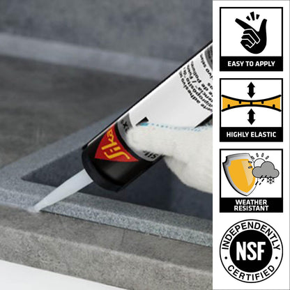 SIKA - Multi-Purpose sealant and Adhesive - Sikaflex-221 - White - Ideal for RV and Motorhome Repair - Permanent - Weather Resistant - Paintable - 300 mL