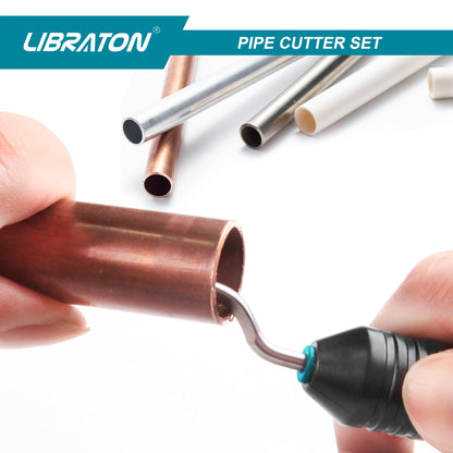 Libraton Pipe Cutter, Tubing Cutter, Copper Pipe Cutter, 5/32” to 1-1/4” Outer Diameter, Tube Cutter with Deburring Tool, Copper Cutter, Pipe Cutter Tool for Copper, and Thin Stainless Steel Tube