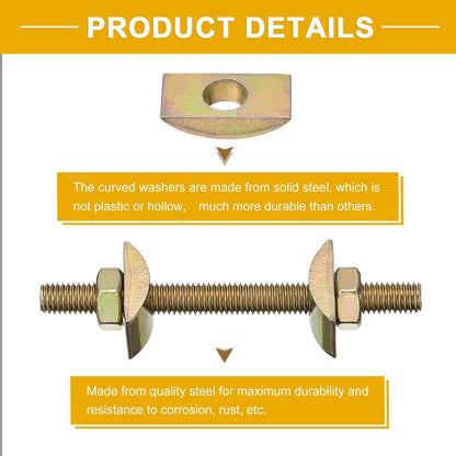 uxcell Countertop Connector, 5/16" x 3-1/2" Desktop Fastener Furniture Connecting Kit Used to Connect Table top Bed Butcher Block Countertops 10Pcs