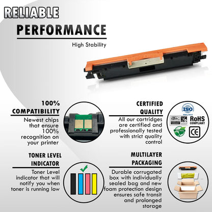 Inkfirst Compatible Black Toner Cartridge Replacement for HP CF350A 130A Color LaserJet Pro MFP M177fw M176
