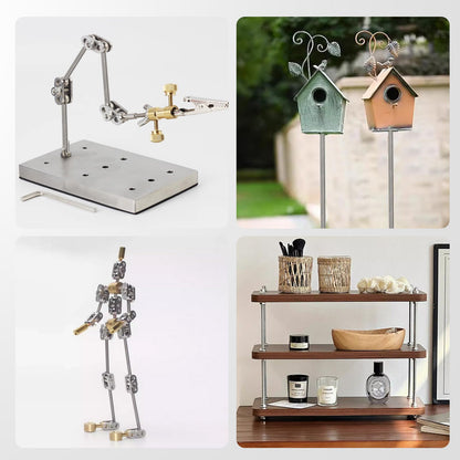 Arwnnklo 12 Pcs 304 Stainless Steel M4 Fully Threaded Rod,12"(305mm) Long Threaded Rod,Right Hand Threads，with Nuts