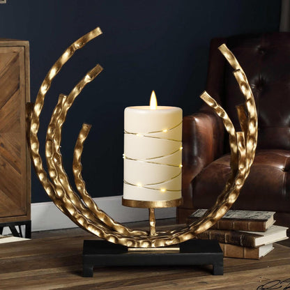 3 Pack Ivory Flameless Taper Candles, Upgraded Realistic Flame Wick LED Candles with Surrounding Copper String Lights, Remote Control Battery Operated Flickering Candles for Home Wedding Holiday Decor
