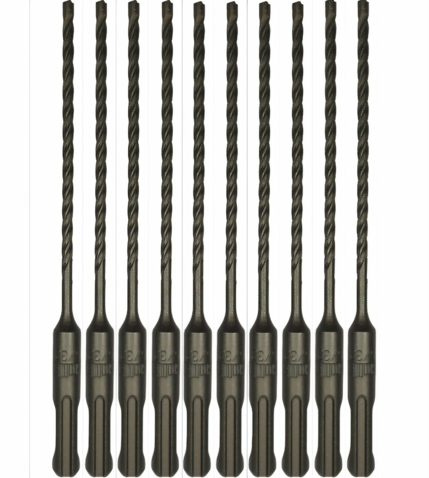 10-Pack SDS Plus 5/32" x 6" Rotary Hammer Drill Bits, Carbide Tipped for Brick, Stone and Concrete (Value Pack)