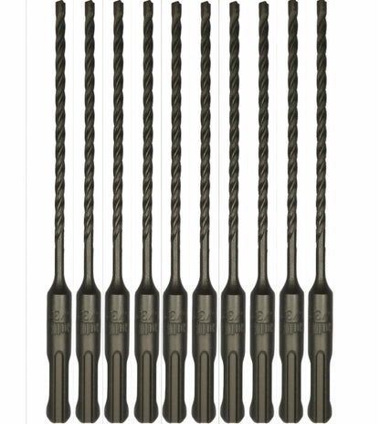 10-Pack SDS Plus 5/32" x 6" Rotary Hammer Drill Bits, Carbide Tipped for Brick, Stone and Concrete (Value Pack)