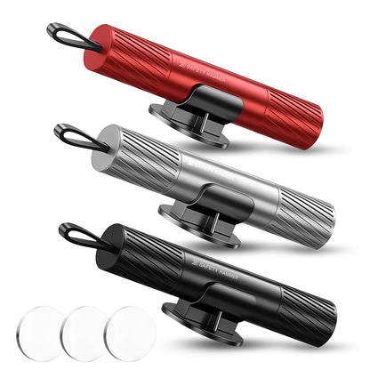2 in 1 Life Hammer with Seatbelt Cutter, Safe Hero Life Hammer, Car Window Breaker Emergency Escape Tool, with One-Second Break Technology & Reusable Adhesive Base, 3 Pack