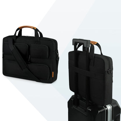 DOMISO 17-17.3 Inch Laptop Bag Business Briefcase Messenger Shoulder Bag Compatible with 17" Laptops/17.3" HP Pavilion/MSI GS73VR Stealth Pro/Dell/Acer/Asus,Black