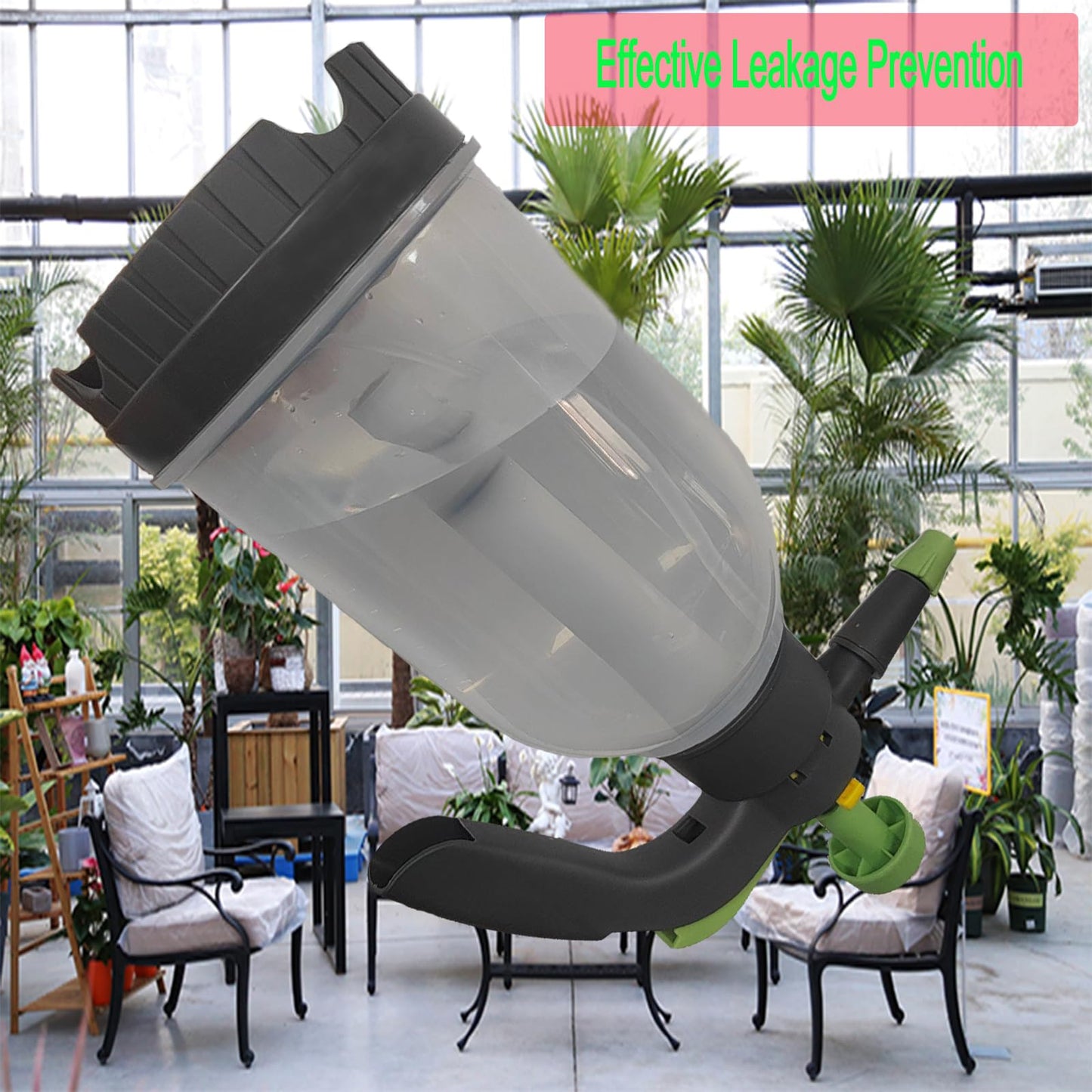 2L Plant Spray Bottle Pump Sprayer Plant Watering Can Hand-Held Misting Spray Bottle with Adjustable Nozzle (Green+Grey)