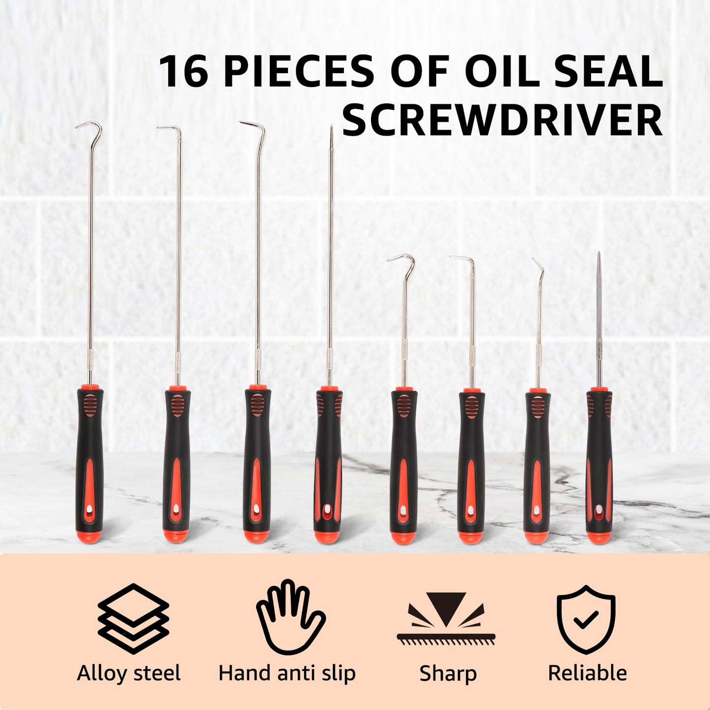 16Pcs Precision Hook and Pick Set Easy Removal Automotive Pick Tool Multipurpose Mechanic Pick and Hook Set for Remove Automotive Electronics Maintenance Home Repair