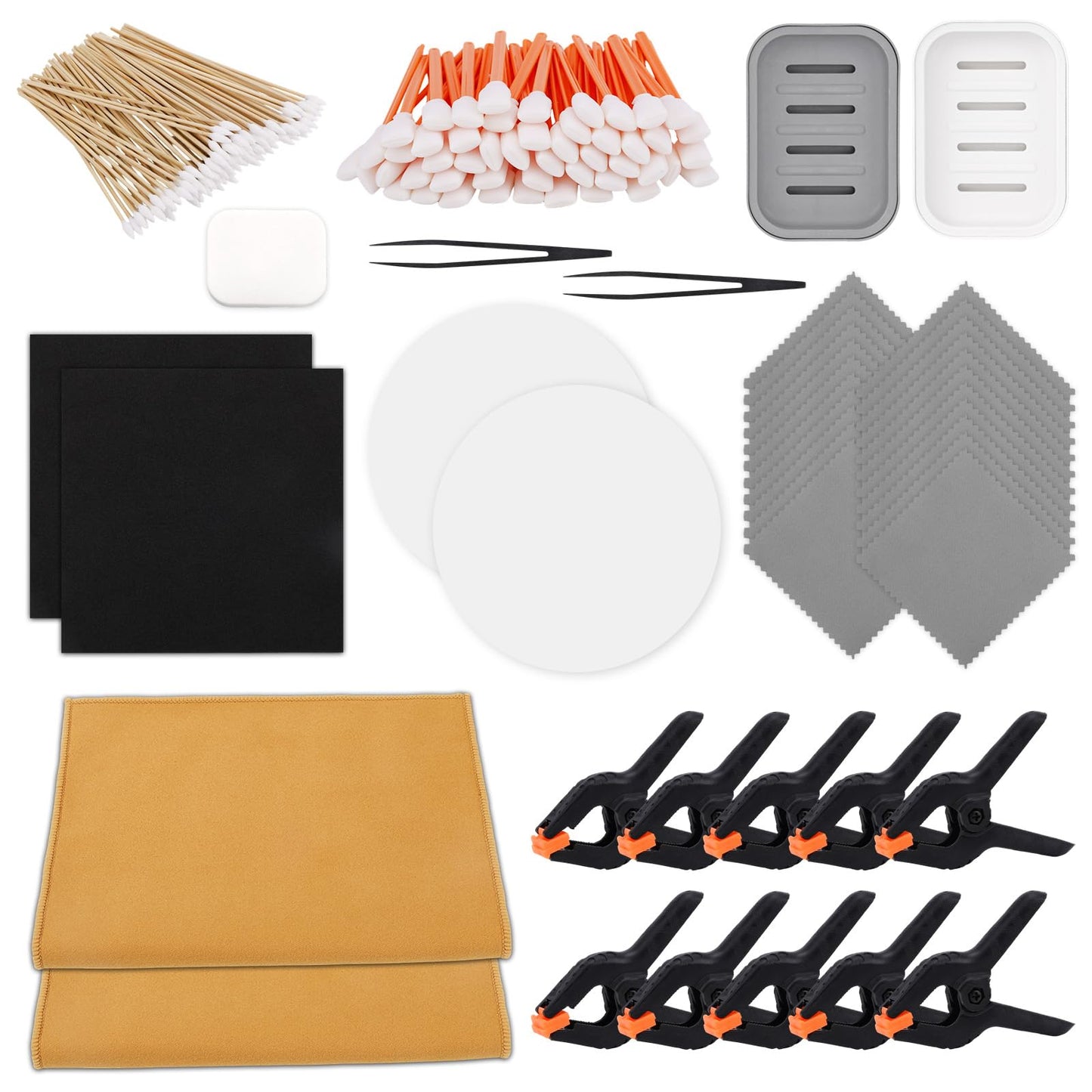 210pcs Card Cleaning Kit, TCG Card Grading Care Flattening Centering Repairing Tool Cleaner Tool Accessories for Collector Restoration Gift