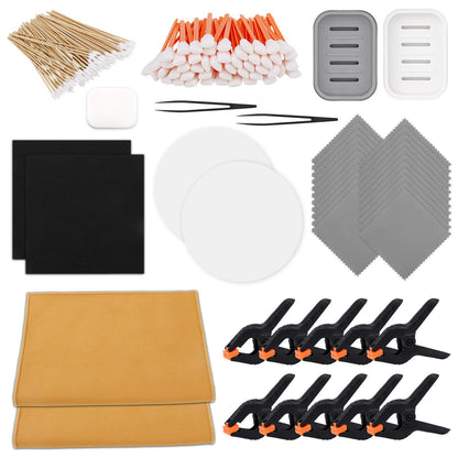 210pcs Card Cleaning Kit, TCG Card Grading Care Flattening Centering Repairing Tool Cleaner Tool Accessories for Collector Restoration Gift