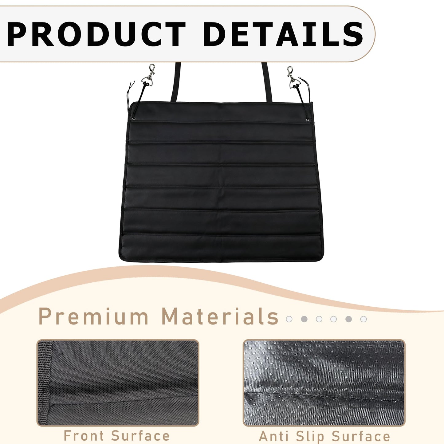 Rear Bumper Protector Mat for Car, Bumper Guard Cover, Dog Cargo Mat Prevent Scratches, Foldable Non-Slip Trunk Mats for Cars, SUV, Pickup Trucks and Floor (Black)