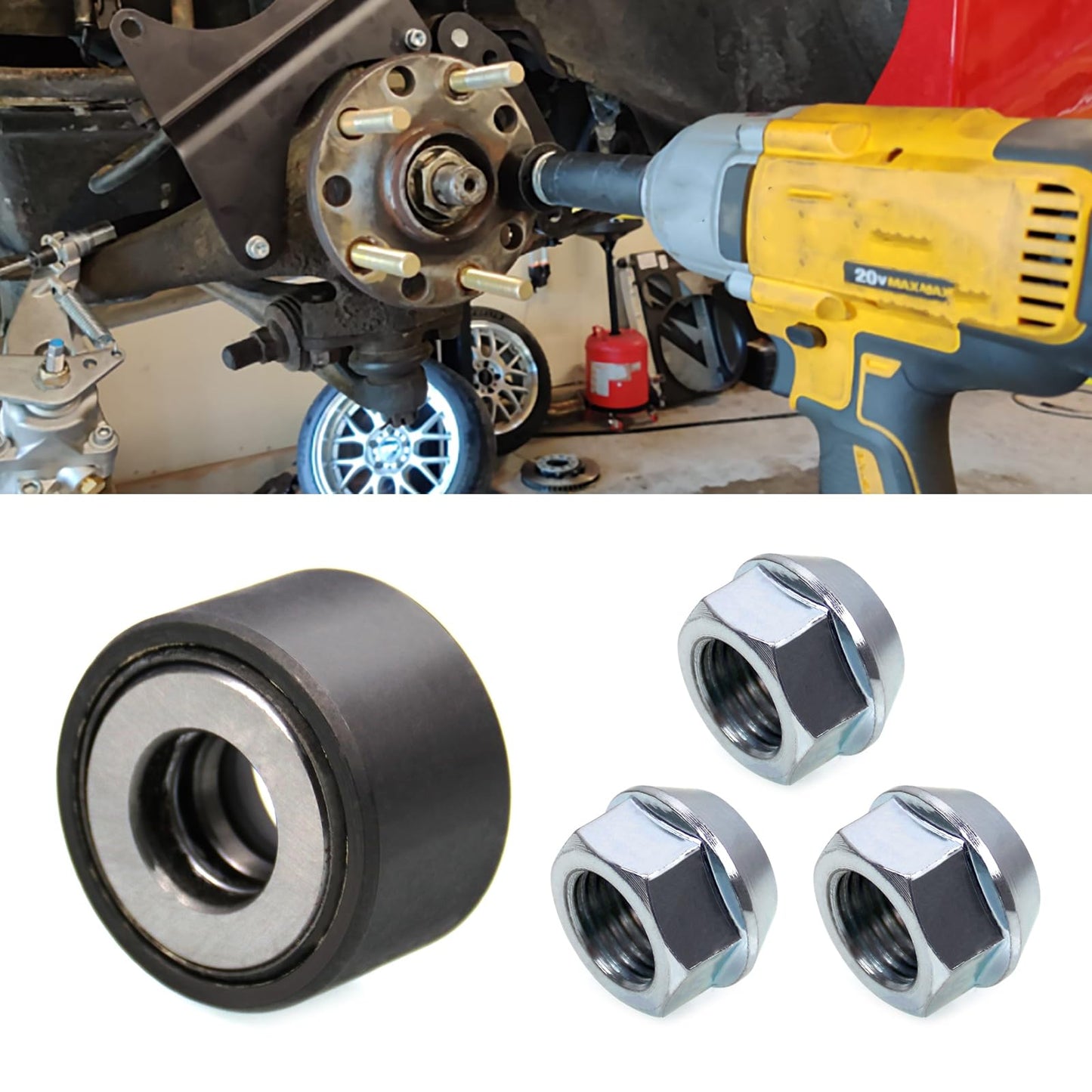 RULLINE 22800 Wheel Stud Installer Replace Most All Automotive and Light-Duty Truck Wheel Studs Installer Tool Wheel Studs with Wheel Lug Nuts 12x1.25 12x1.5, 14x1.5Safe, Saves Time, Effort