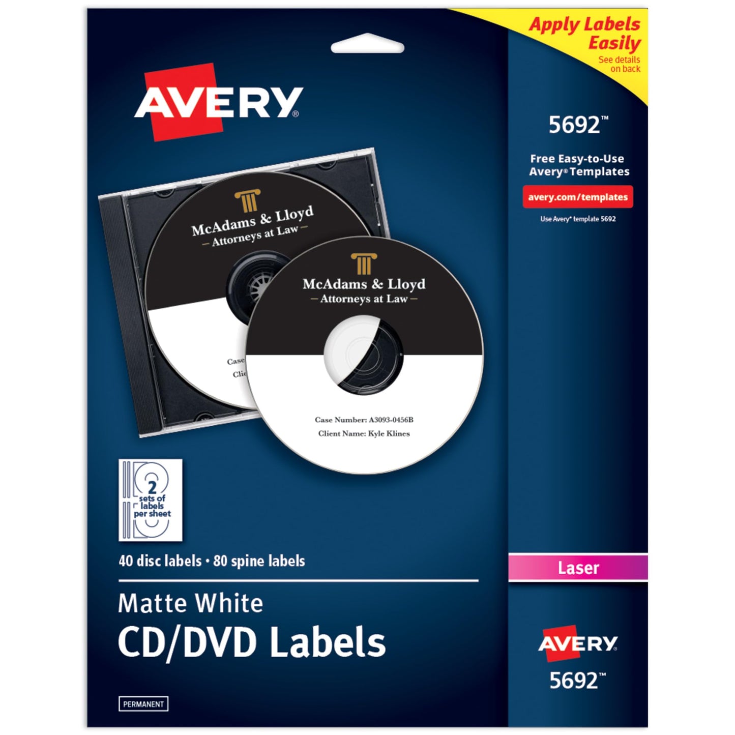 CD Labels, Laser, Permanent, (a) CD Labels, White Matte