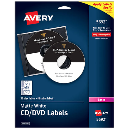 CD Labels, Laser, Permanent, (a) CD Labels, White Matte