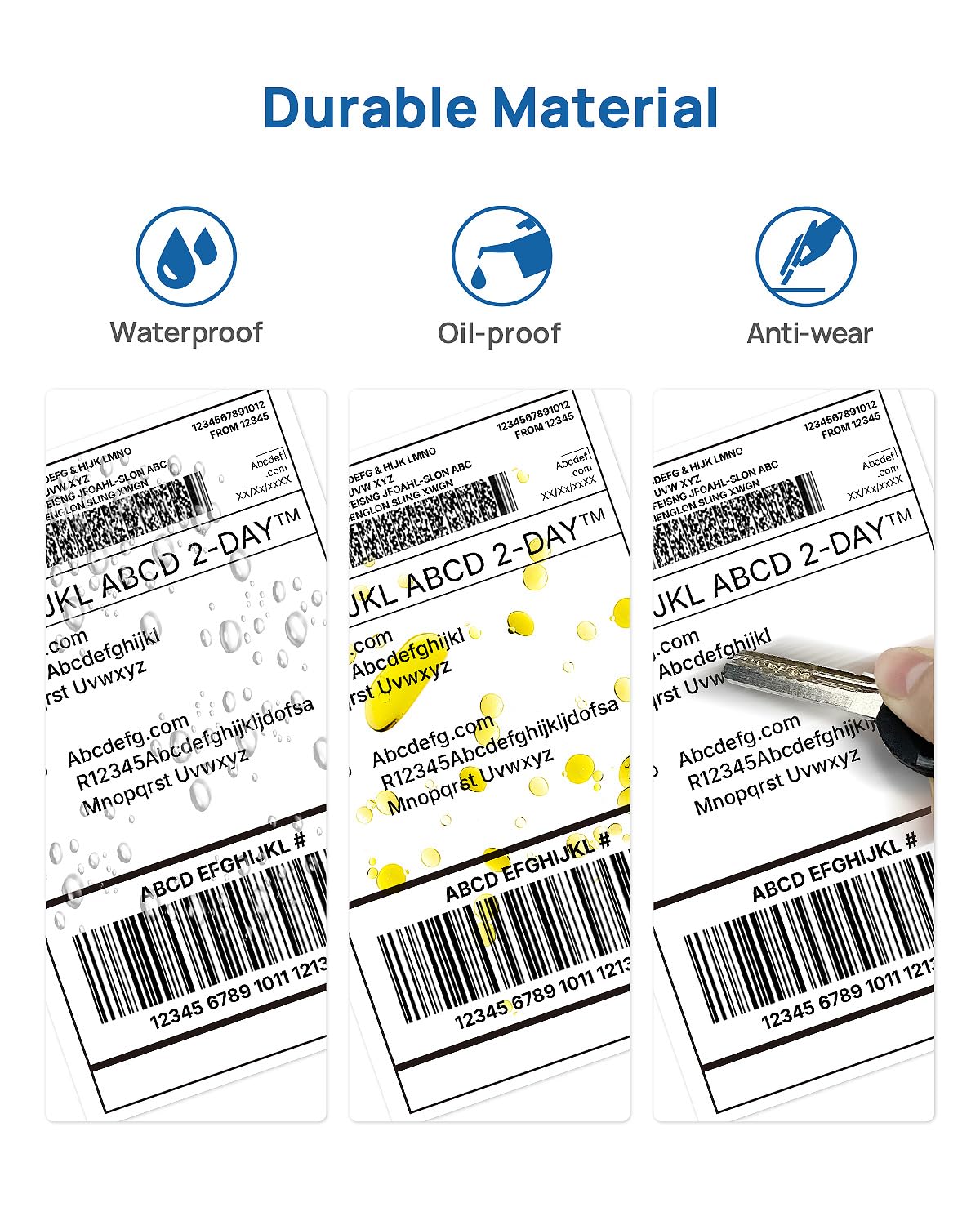 POLONO Genuine 4" x 6" Direct Thermal Shipping Label, Thermal Label (Pack of 500), Perforated Fanfold Labels Compatible with POLONO PL80E, PL70E, PL60 Label Printer, BPA & BPS Free, Commercial Grade