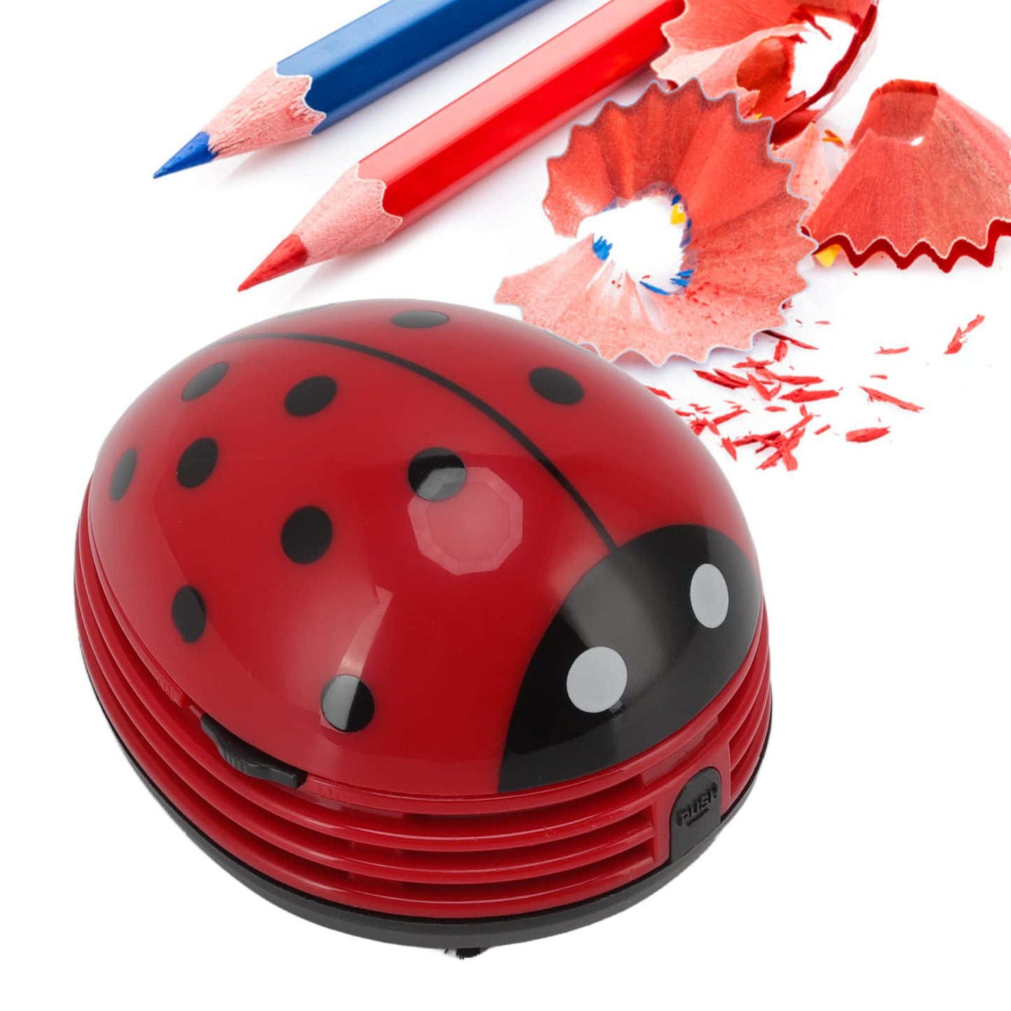 Cartoon Ladybug Mini Vacuum, Ergonomic Detachable Multi Purpose Keyboard Vacuum USB Easy Desktop Vacuum Cleaner for PC Laptop Desk Table Rubber Crumbs