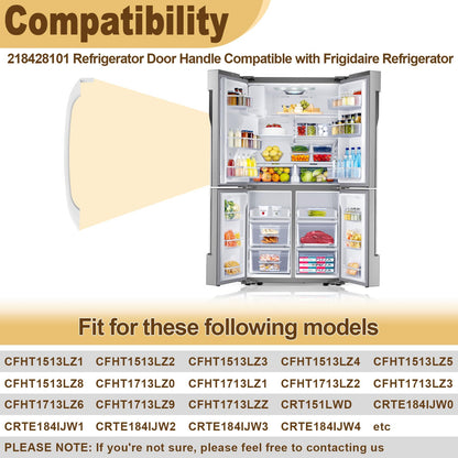 218428101 Refrigerator Door Handle Replacement Compatible with Frigidaire, Replaces AP2114539, 241711801, AH427922, EA427922, PS427922