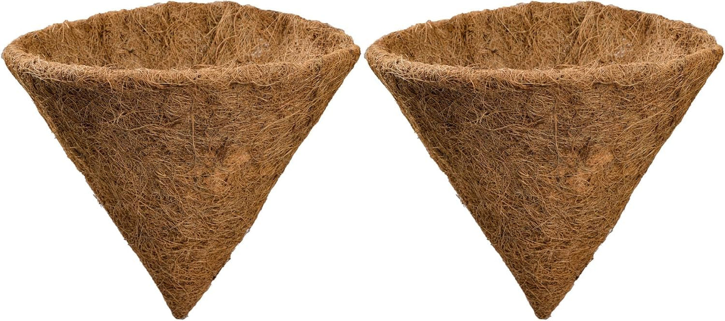 TINGMEI Pre-Formed Replacement Cone Shaped Coco Liner,Set of 2 (12 Inch)