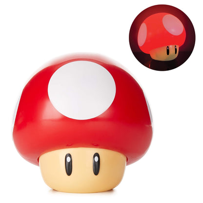 Super Mario Brothers Mushroom Figure Light – Officially Licensed Collectible Movie Merchandise with Sound, Gifts for Boys, Kids Bedroom Accessories | Paladone