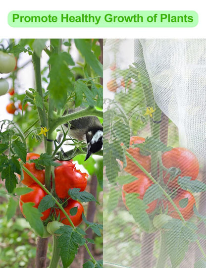 wohohoho 5 Packs Blueberry Bushes Netting Cover with Drawstring, 4.9Ft x 3.3Ft Garden Tree Netting Pest Barrier Tomato Protective Covers Prevent Fruits Plants from Squirrel Bird Insect Deer Animals