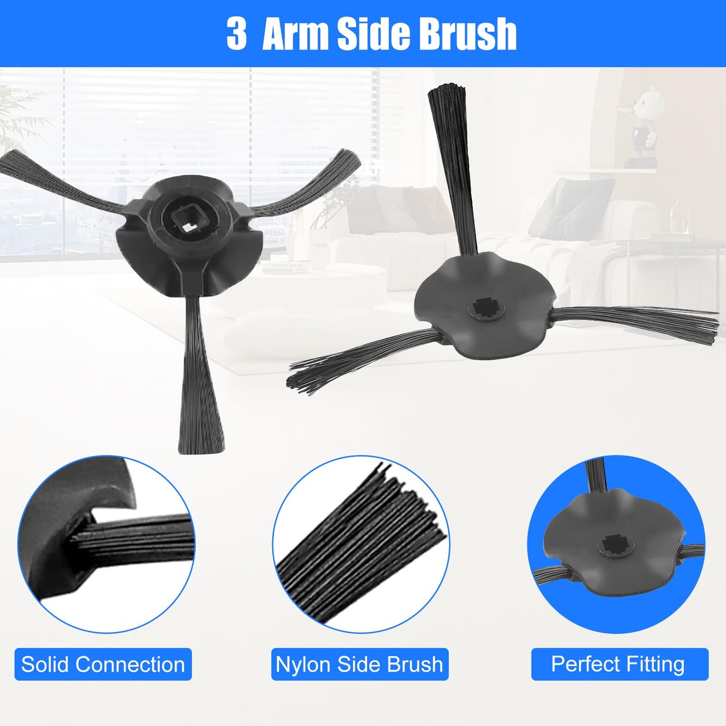 RV2310AE Replacement Parts for Shark AV2310AE/RV2320S/UR2350AE Matrix Robot Vacuum Cleaner,1 Main Brush Roller, 6 Side Brushes, 2 HEPA Filters, 2 Foam Filters(Not for RV2300/RV2310)