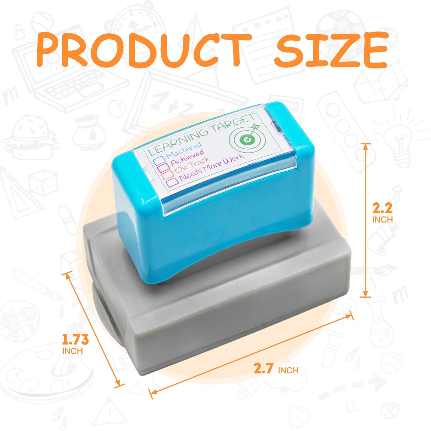 3 Teacher Stamps Self Inking, Pre-Inked Teacher Stamp for Grading, Educator Completed with Support Teacher Stamps Set, for Teacher Gifts Supplies School Essentials Office Stationery Must Haves Stamps