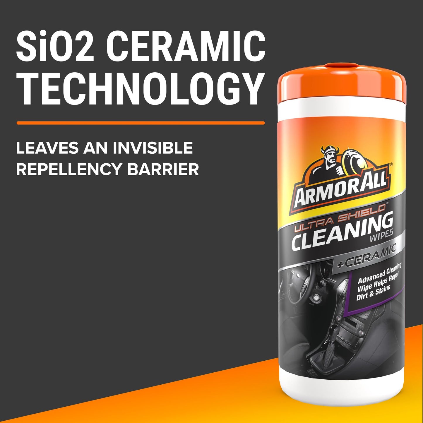 Armor All Ultra Shield + Ceramic Cleaning Wipes by Armor All, Car Interior Cleaner Wipes with Stain-Repelling Technology, 90 Count