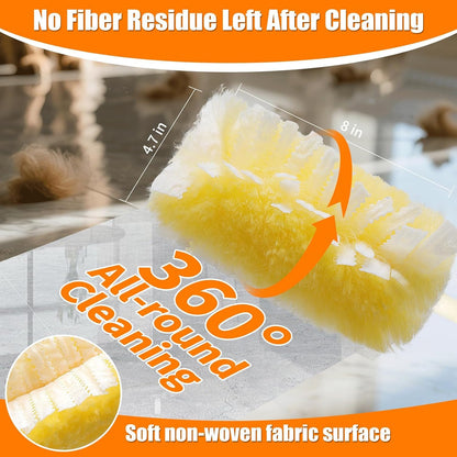 36 Pack Disposable Duster Refills for Swiffer,360°Heavy Duty Microfiber Duster Kit with 1 Handle,Multi-Surface Duster Refills for Furniture, Blinds, Ceiling Fans Cleaning