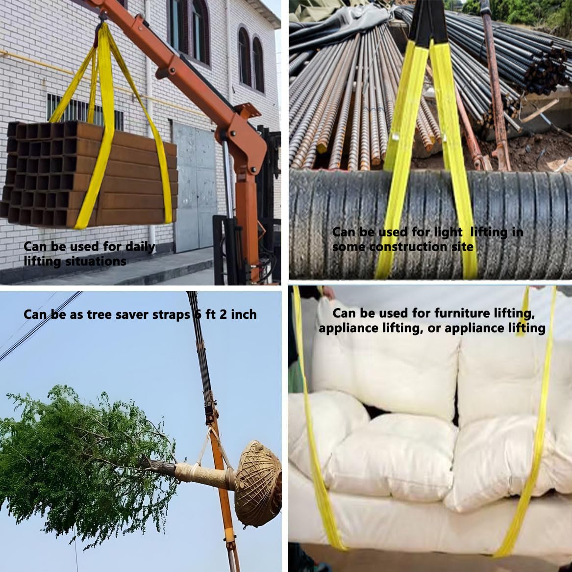 AsgenoX 2 Pack 2 "x6' Tow Strap with Reinforced Loops Vehicle Recovery Rope 18,000 lbs Pound Capacity Recovery Strap