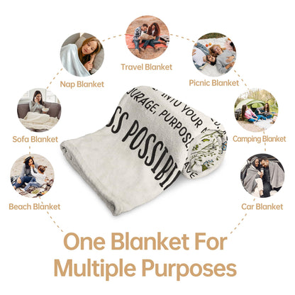 Afterprints 50th Birthday Gifts for Her, Chapter 50 Birthday Blanket, 50 Year Old Bday Gifts for Women Friend, Sister, Mom, 1975, 50th Birthday Decorations, Turning 50 Throw Blankets 50'' x 60''